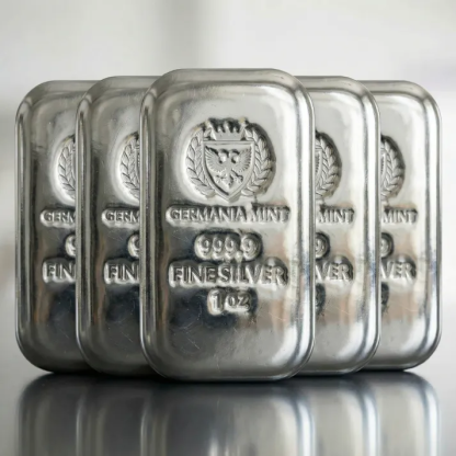 Last Day 60% OFF🔥 Germania Mint 1 oz Cast .9999 Fine Silver Bar - New In Stock