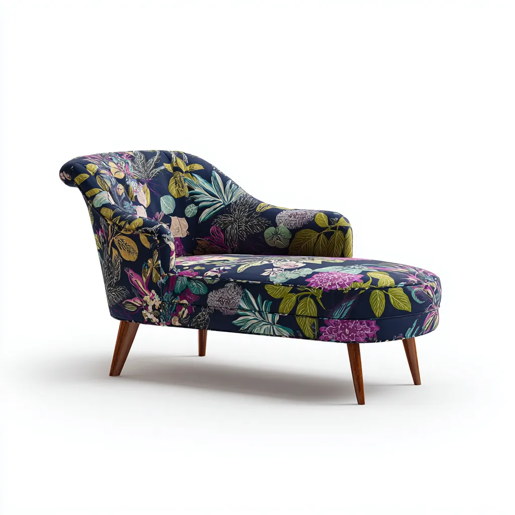 Chaiselongues - Stoff-Holz - 169x76x84 cm - Mehrfarbig - Klassischer Stil-Sofauply