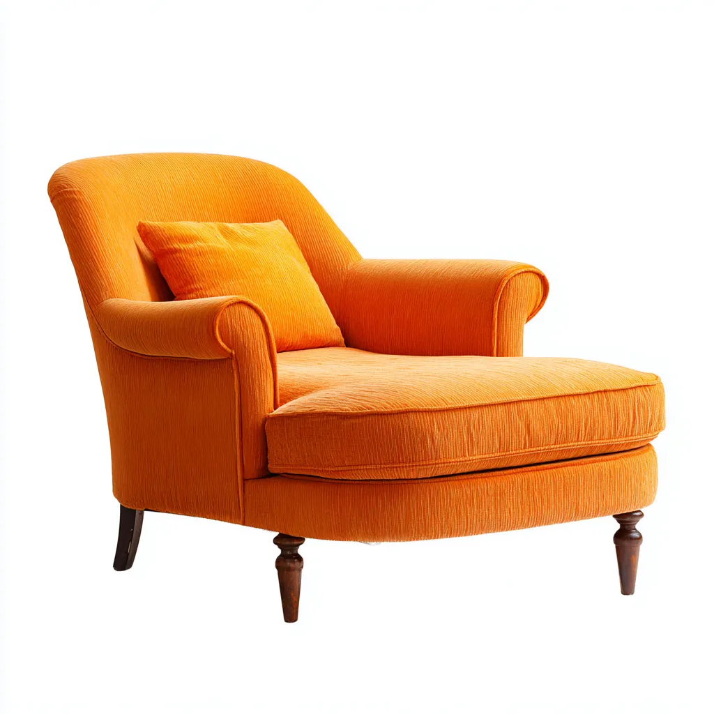 Chaiselongues - Stoff-Holz - 157x78x82 cm - Orange - Klassischer Stil-Sofauply