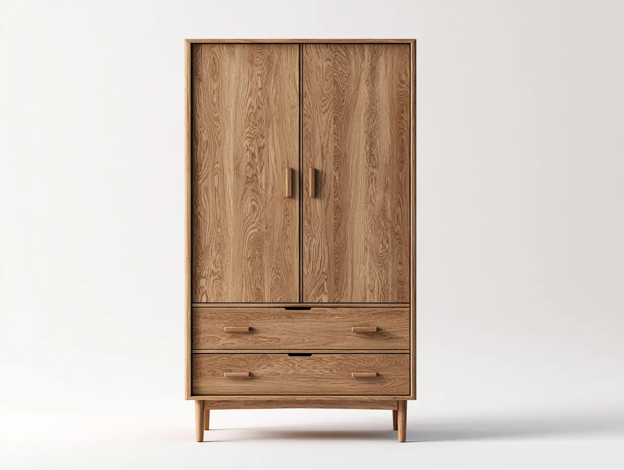 Armadio - legno - 100x56x190 cm - marrone - stile moderno-Luxemyloft