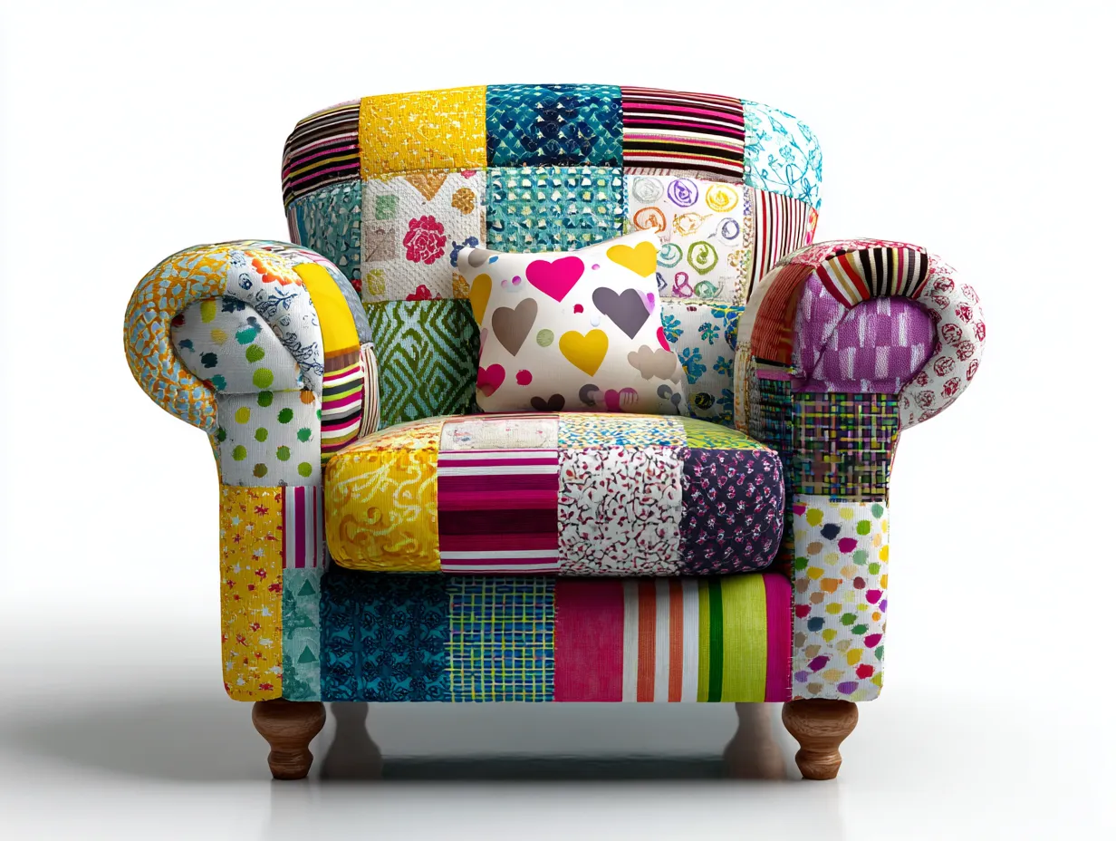 Poltrona-tessuto-96x90x92 cm-multicolore-stile decorativo-Luxemyloft