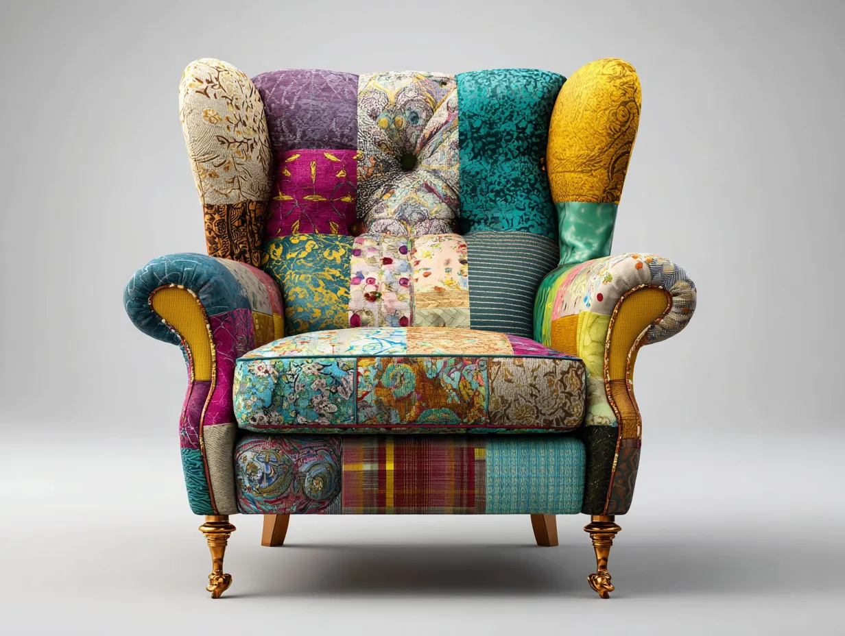 Poltrona-tessuto-90x84x98 cm-multicolore-stile decorativo-Luxemyloft