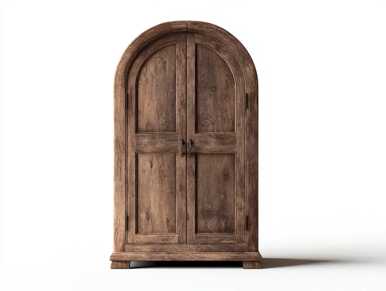 Armadio - legno - 110x55x210 cm - marrone - stile rustico-Luxemyloft