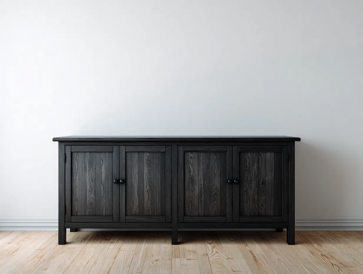 Mobile ingresso - Legno - 190x45x82 cm - Nero - Stile moderno-Dengetshop