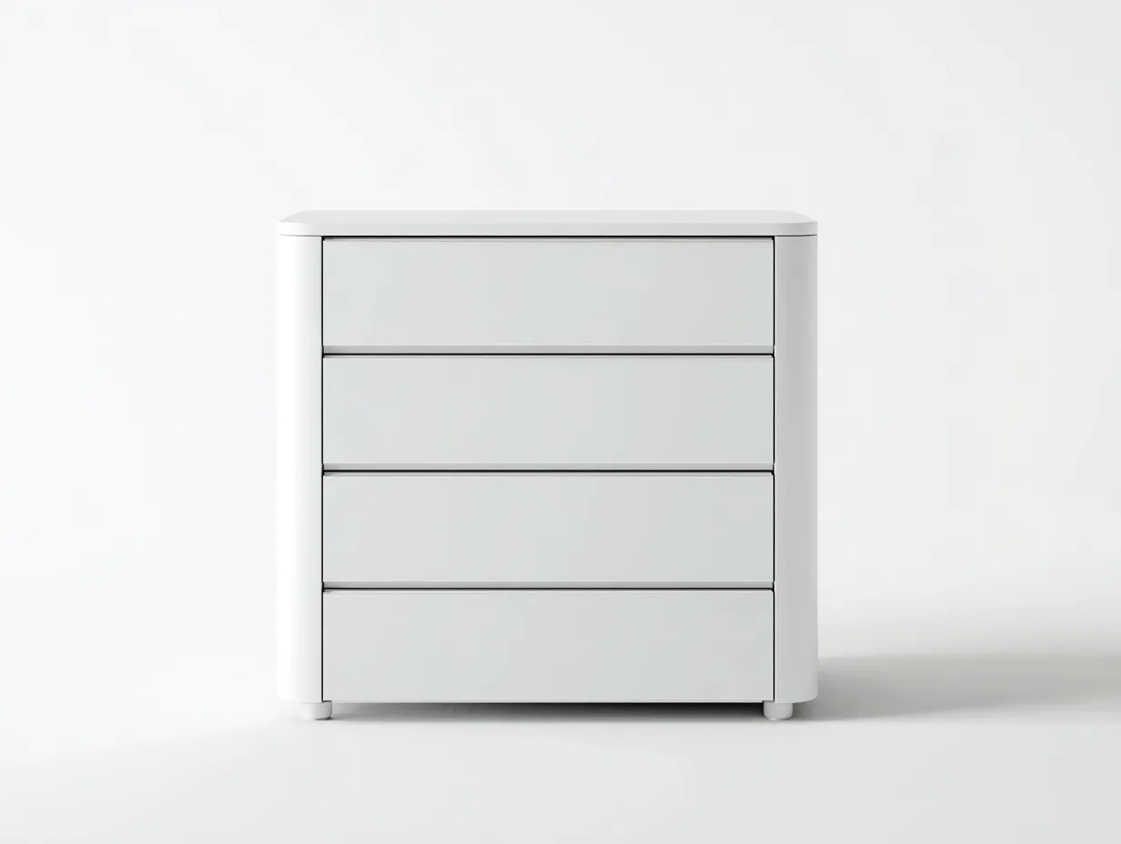 Cassettiera-Legno-85x45x95 cm-Bianco-Stile moderno-Dengetshop
