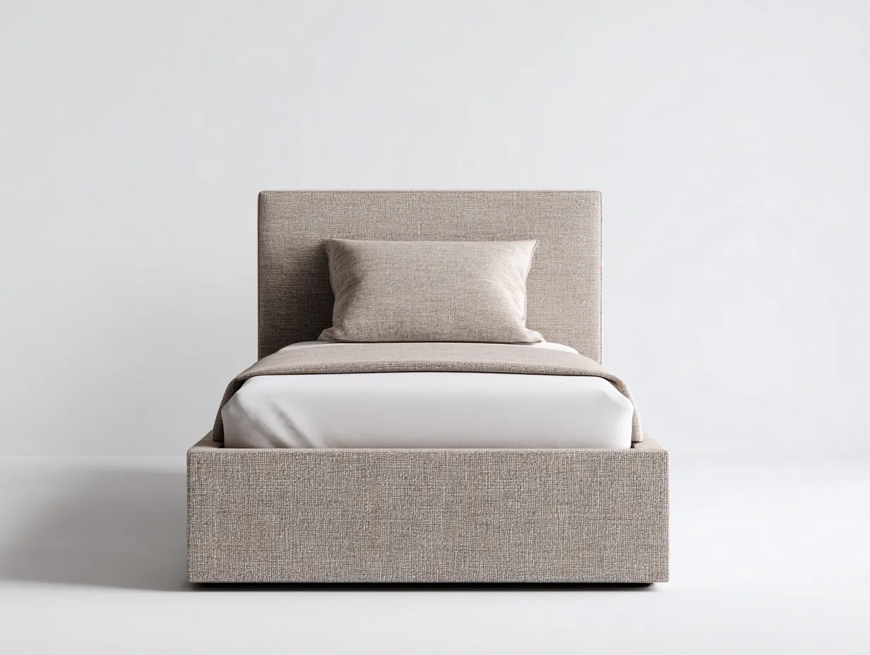 Letto singolo-Tessuto-200x95x105 cm-Beige-Stile moderno-Dengetshop