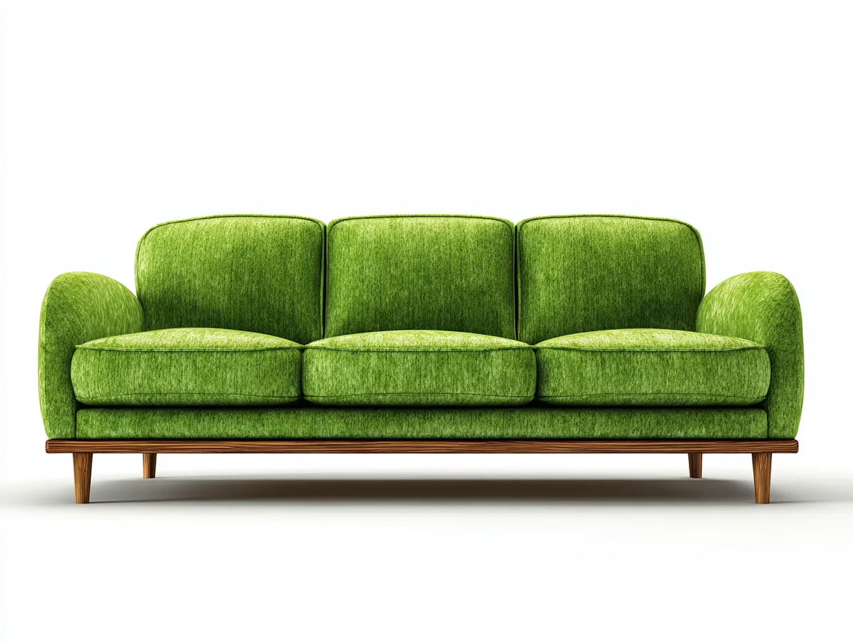 Canapé 3 places en tissu 210x88x82 cm - vert - style contemporain pour salon-Luxegetden