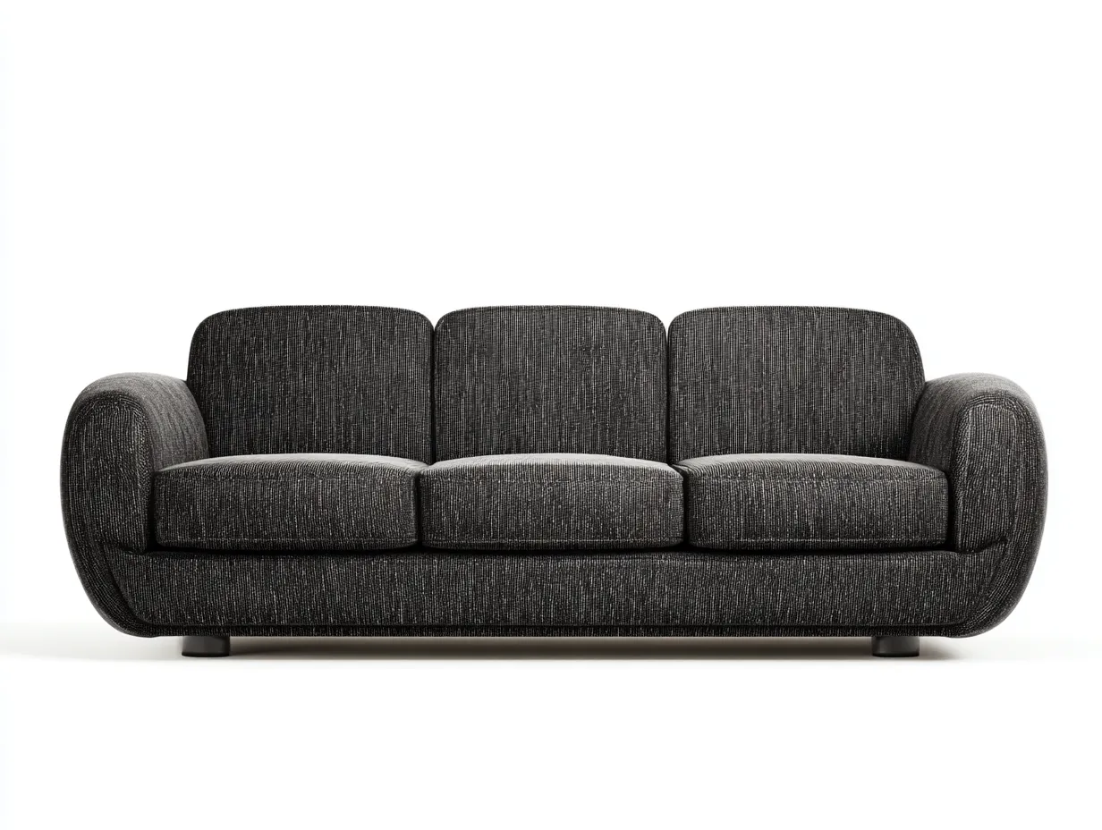 3 Sitzer Sofas-Stoff-220x88x82 cm-Dunkelgrau-Modern-Nestgobase
