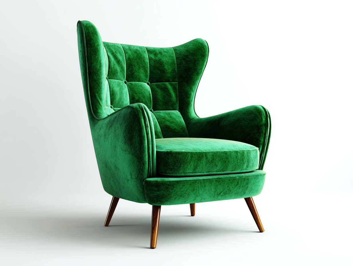 Fauteuil en velours capitonné 90x86x102 cm - vert émeraude - adapté au salon - style classique-Nookupnest