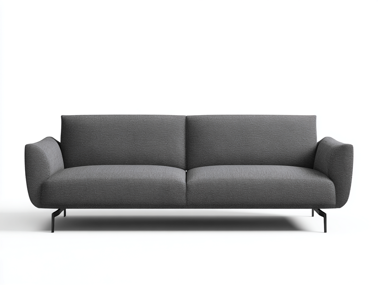 Canapé 2 places en tissu 185x88x78 cm - gris foncé - design contemporain pour salon-Nookuply