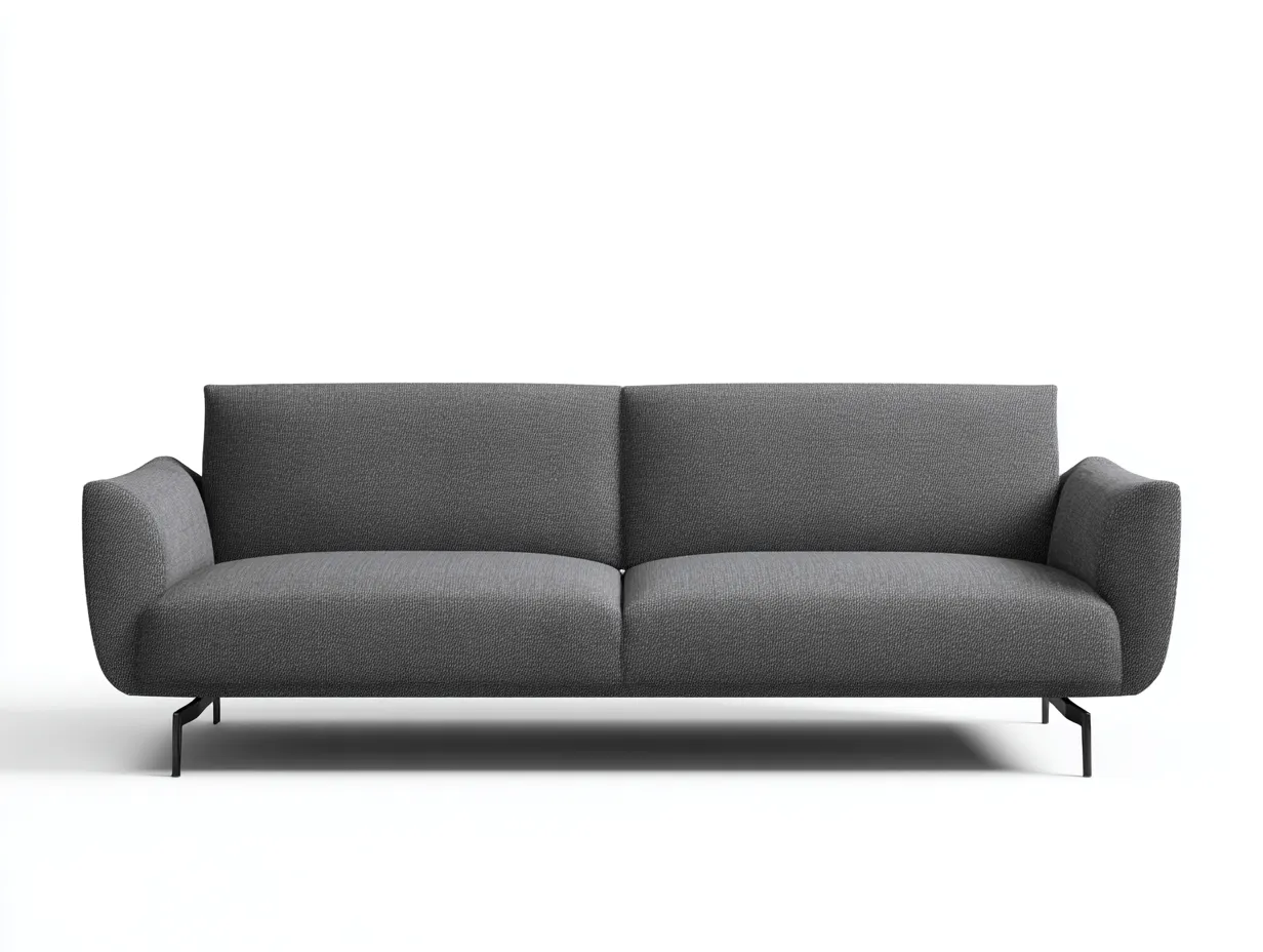 Canapé 2 places en tissu 185x88x78 cm - gris foncé - design contemporain pour salon-Nookuply