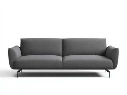 Canapé 2 places en tissu 185x88x78 cm - gris foncé - design contemporain pour salon-Nookuply