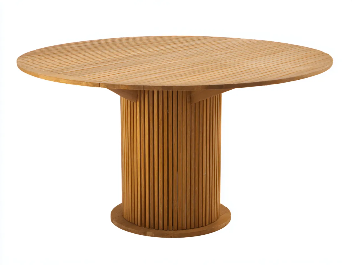 Tavolo da giardino - legno - 138x138x76 cm - naturale - stile moderno-Cottauppad