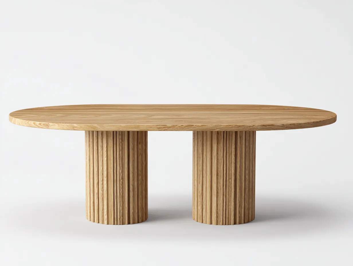 Tavolo da giardino - legno - 220x100x75 cm - naturale - stile contemporaneo-Cottauppad