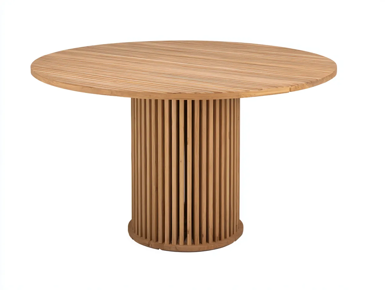 Tavolo da giardino - legno - 130x130x75 cm - naturale - stile moderno-Cottauppad