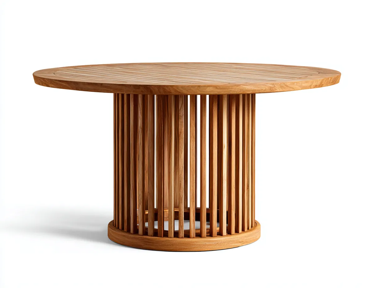 Tavolo da giardino - legno - 145x145x75 cm - naturale - stile contemporaneo-Cottauppad