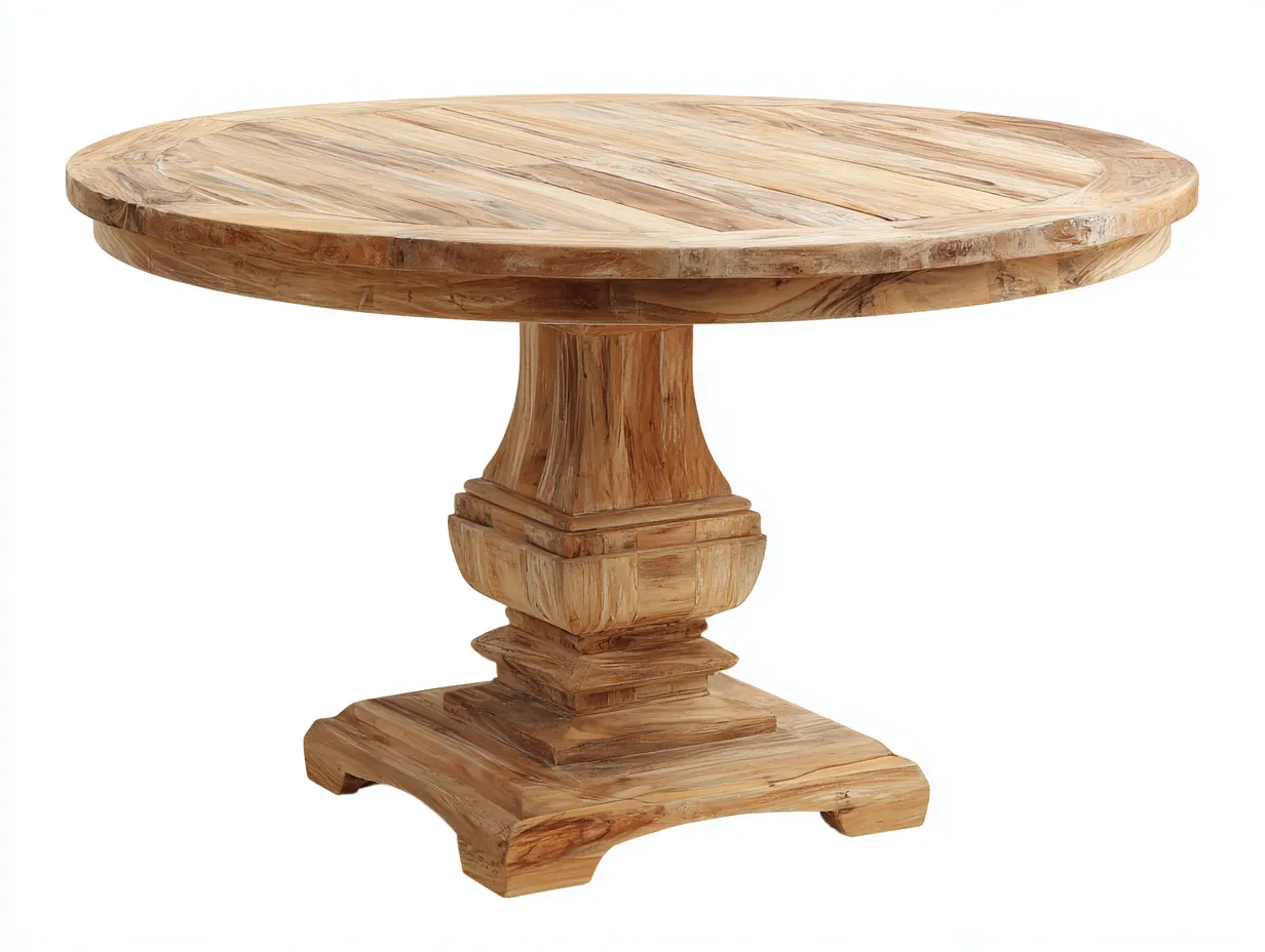 Tavolo da giardino - legno - 120x120x78 cm - naturale - stile classico-Cottauppad