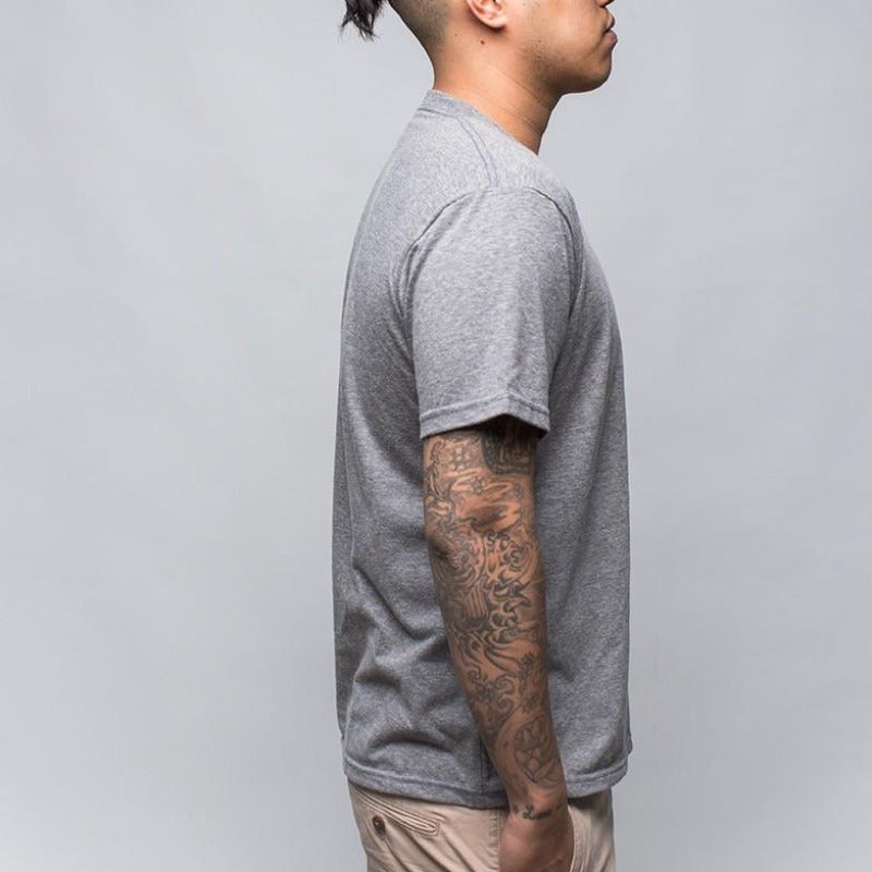 Earth V-Neck T-Shirt, Gray - Hamilton Perkins Collection