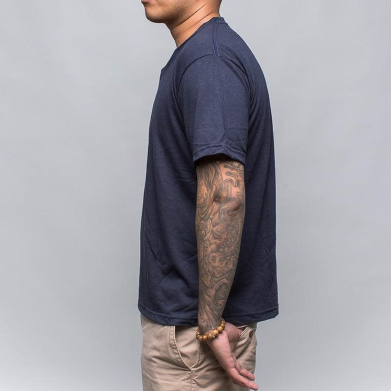 Earth V-Neck T-Shirt, Navy - Hamilton Perkins Collection