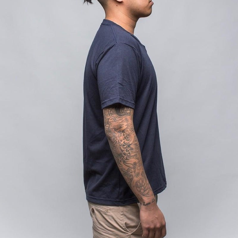 Earth V-Neck T-Shirt, Navy - Hamilton Perkins Collection