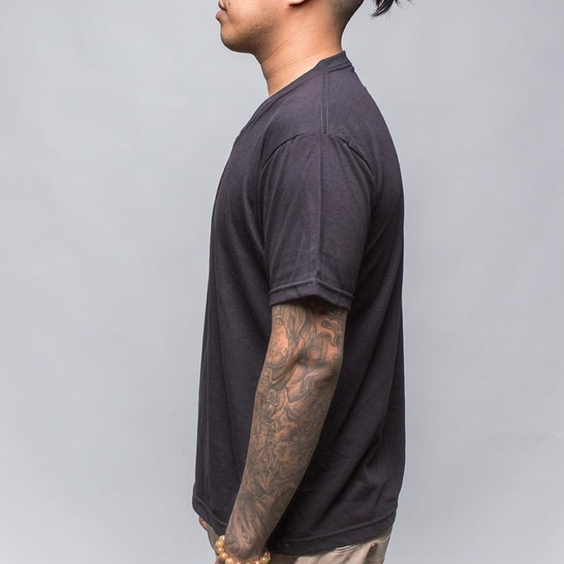 Earth V-Neck T-Shirt, Black - Hamilton Perkins Collection