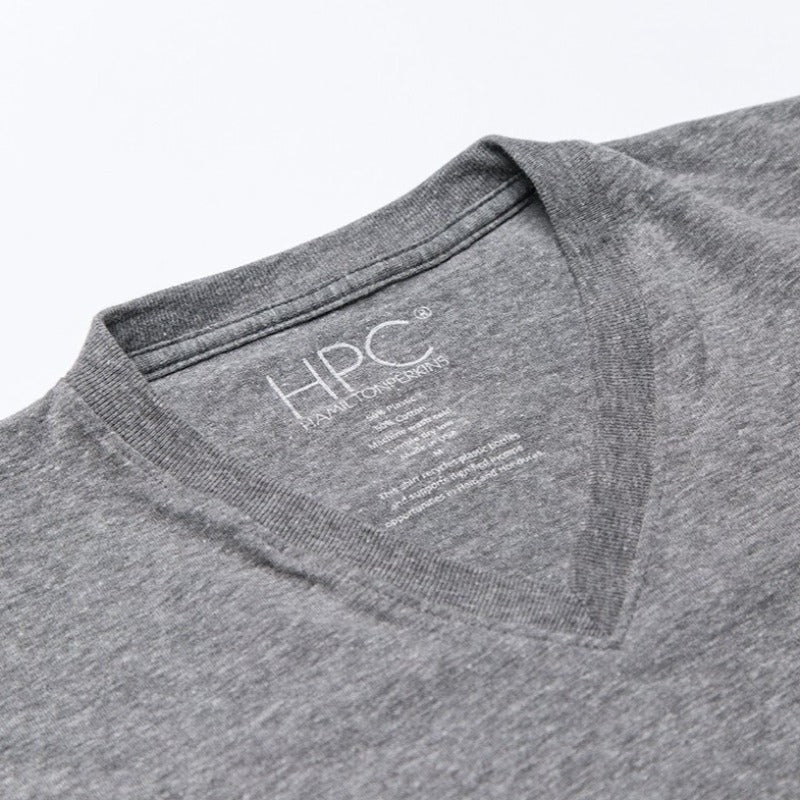 Earth V-Neck T-Shirt, Gray - Hamilton Perkins Collection