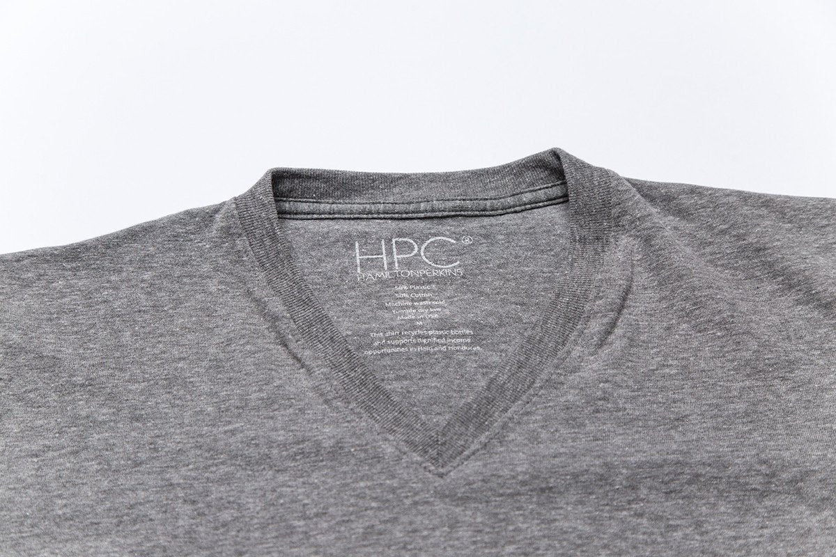 Earth V-Neck T-Shirt, Gray - Hamilton Perkins Collection
