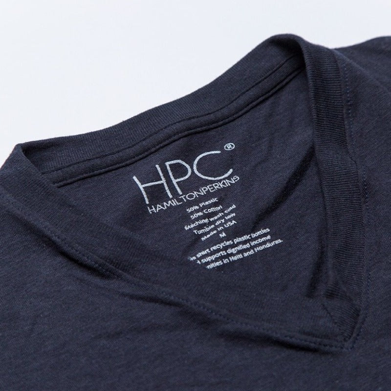 Earth V-Neck T-Shirt, Navy - Hamilton Perkins Collection