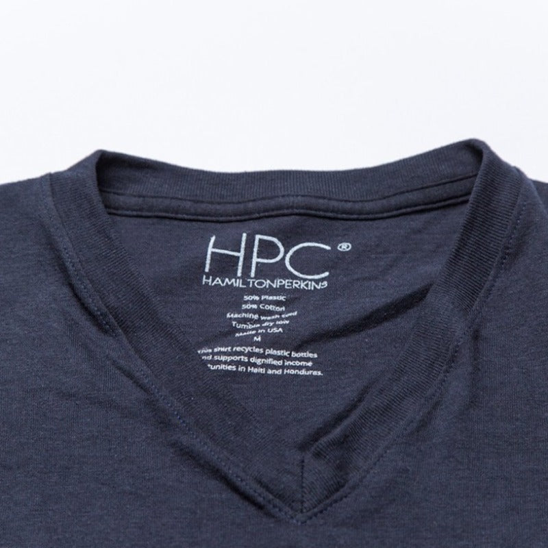 Earth V-Neck T-Shirt, Navy - Hamilton Perkins Collection