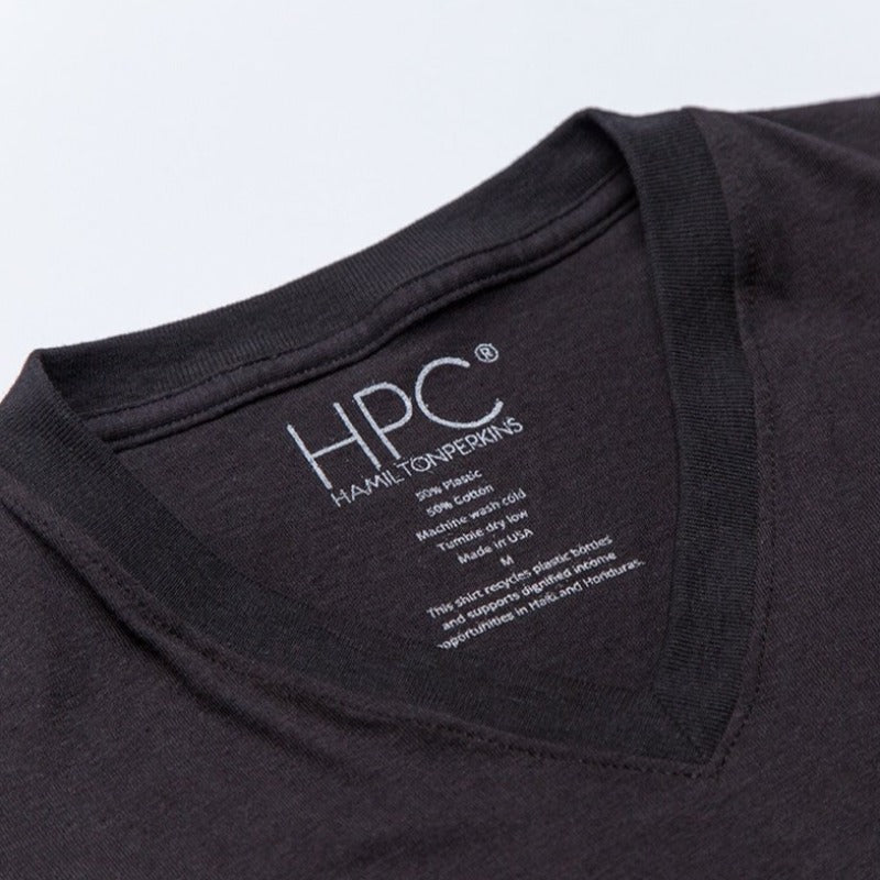 Earth V-Neck T-Shirt, Black - Hamilton Perkins Collection