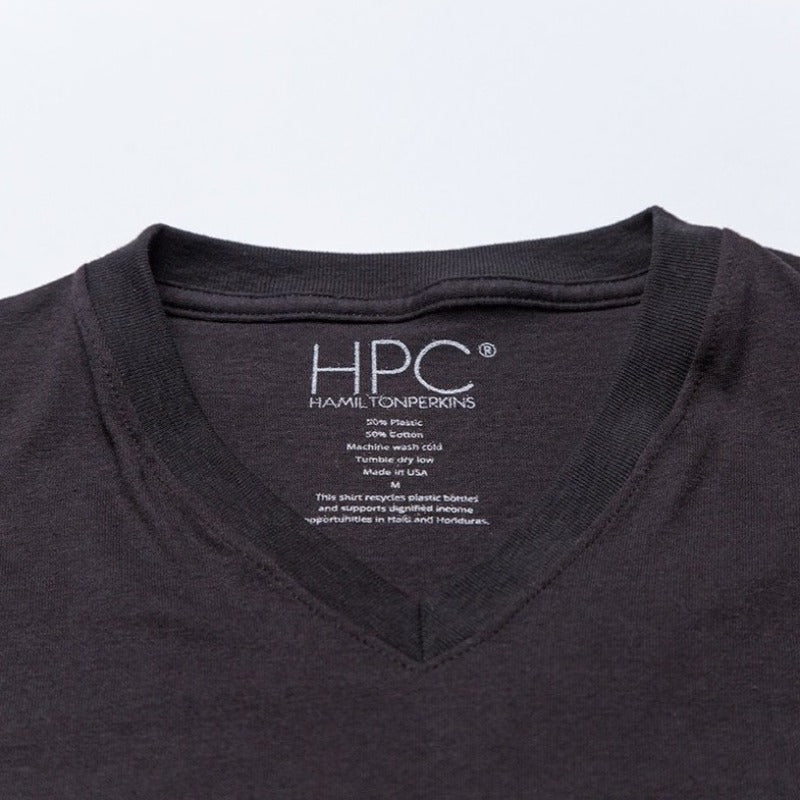 Earth V-Neck T-Shirt, Black - Hamilton Perkins Collection
