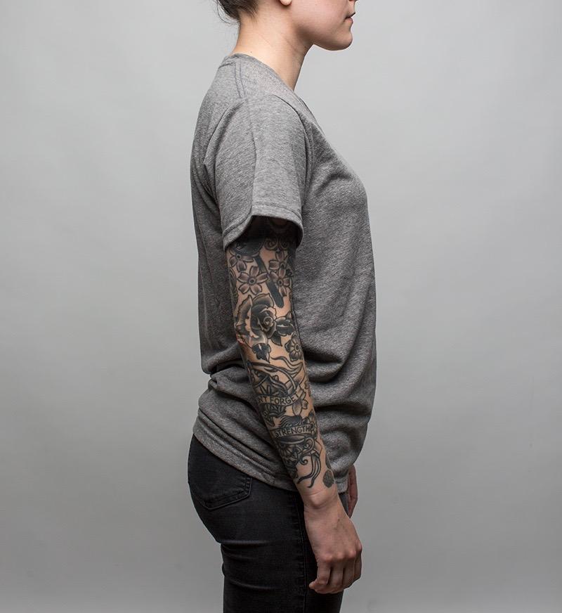 Earth V-Neck T-Shirt, Gray - Hamilton Perkins Collection