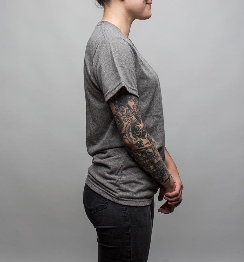 Earth V-Neck T-Shirt, Gray - Hamilton Perkins Collection