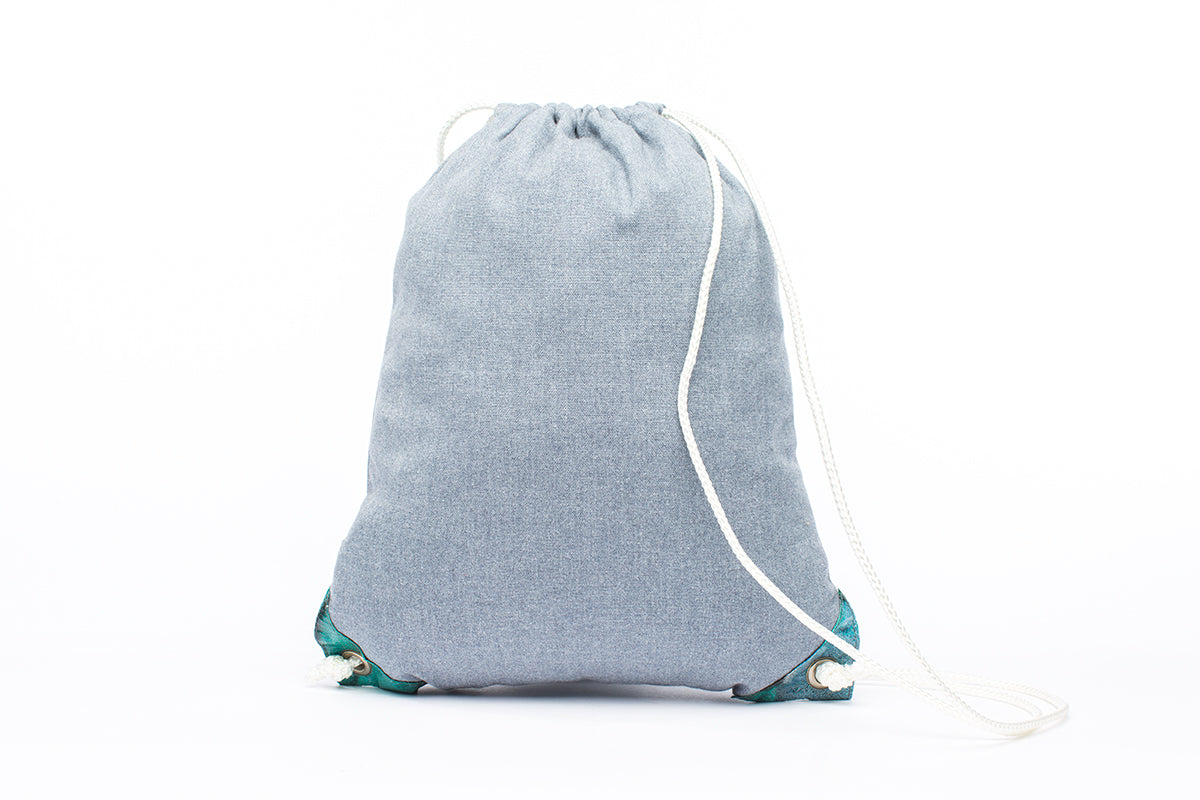Earth Bag Drawstring, Carolina Blue - Hamilton Perkins Collection