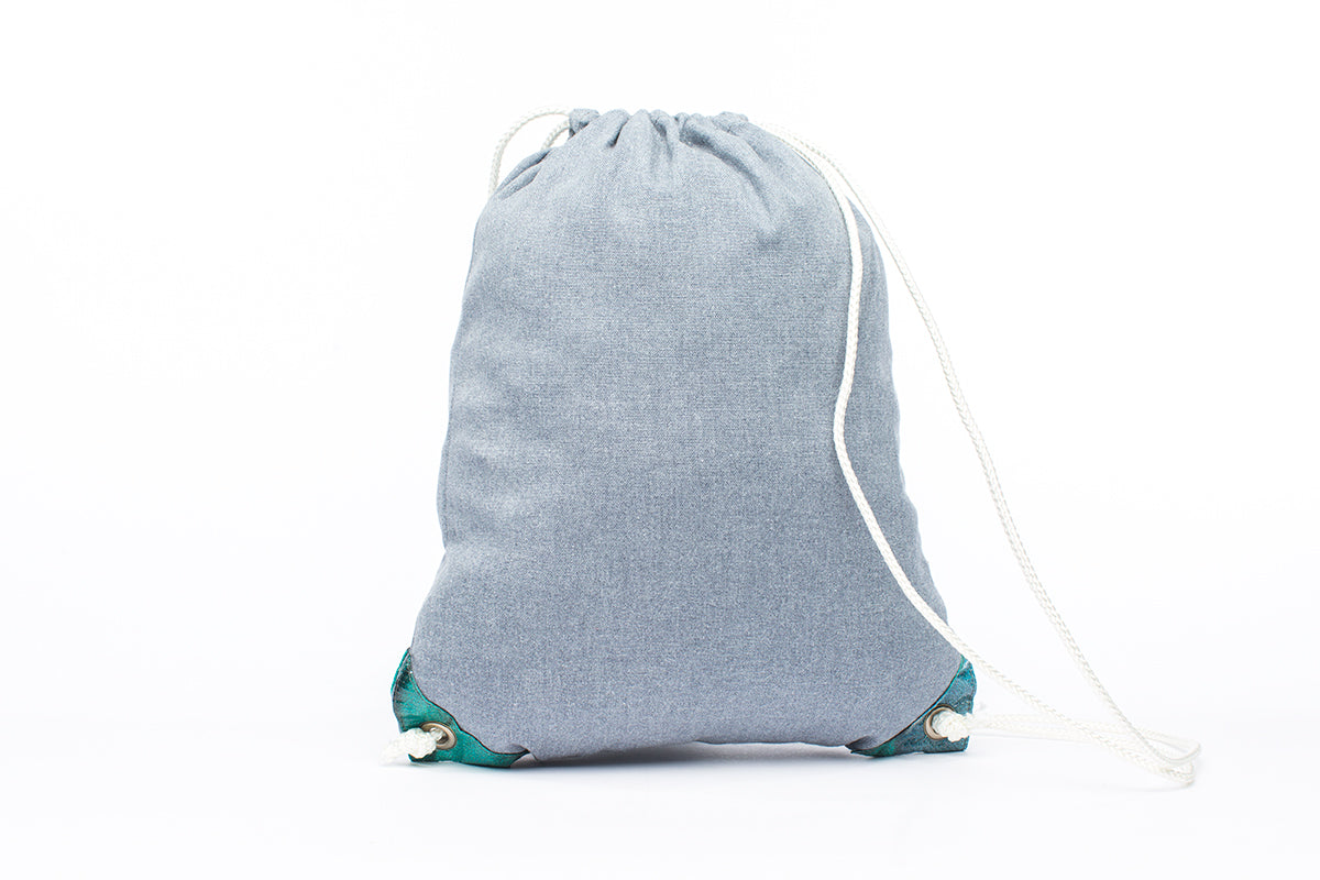 Earth Bag Drawstring, Carolina Blue - Hamilton Perkins Collection