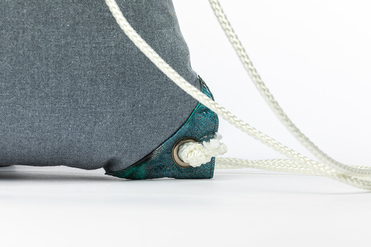 Earth Bag Drawstring, Carolina Blue - Hamilton Perkins Collection