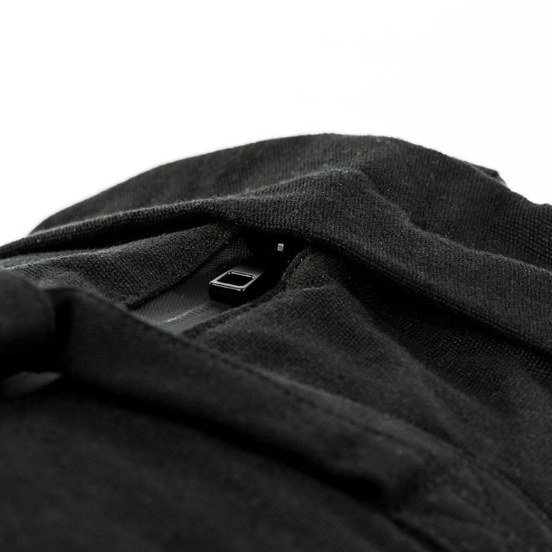 Black - Recycled Plastic Water PET Bottles - Recycled - Hamilton Perkins Collection - Earth Bag Premium - Close Up - Sustainability