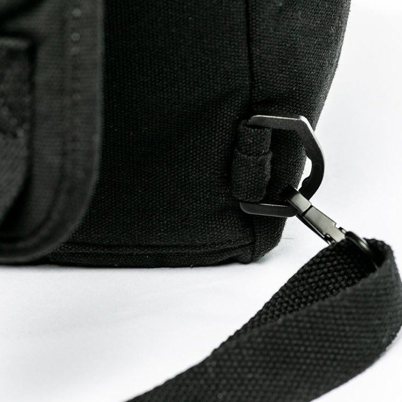 Black - Recycled Plastic Water PET Bottles - Recycled - Hamilton Perkins Collection - Earth Bag Premium - Close Up - Sustainability
