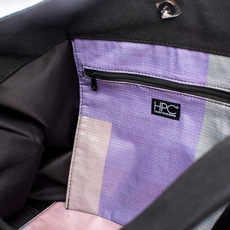 Black - Recycled Plastic Water PET Bottles - Recycled - Hobo - Hamilton Perkins Collection - Earth Bag Hobo - Inside - Sustainability