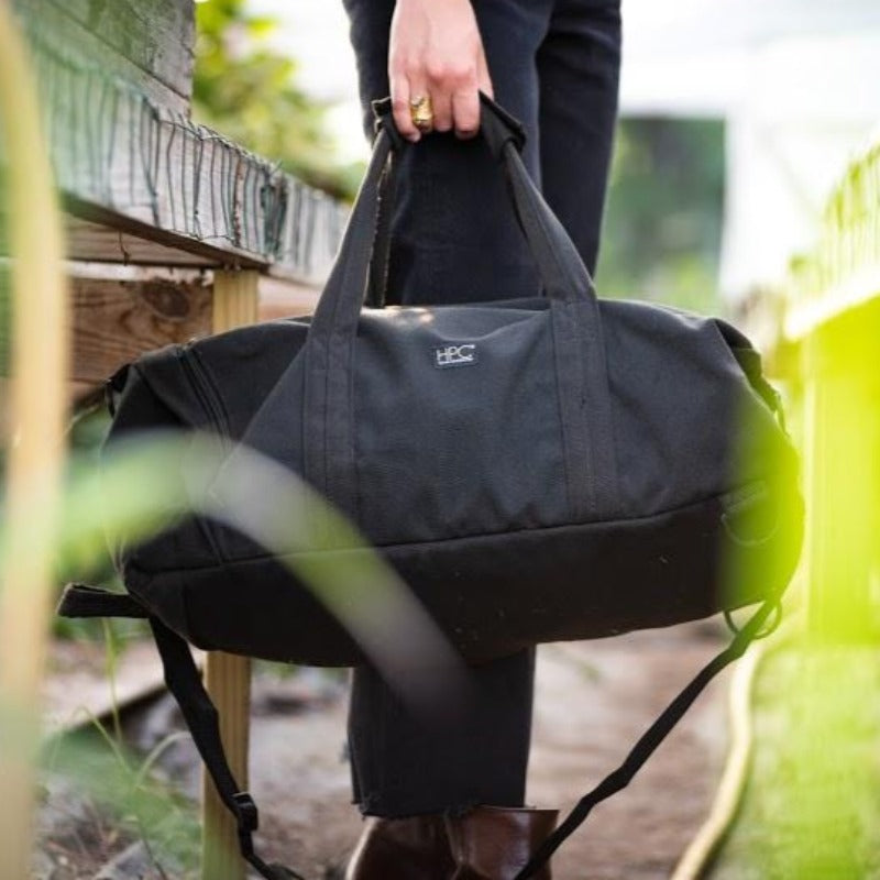 New Earth Farms Lifestyle Hamilton Perkins Collection Black Convertible Backpack