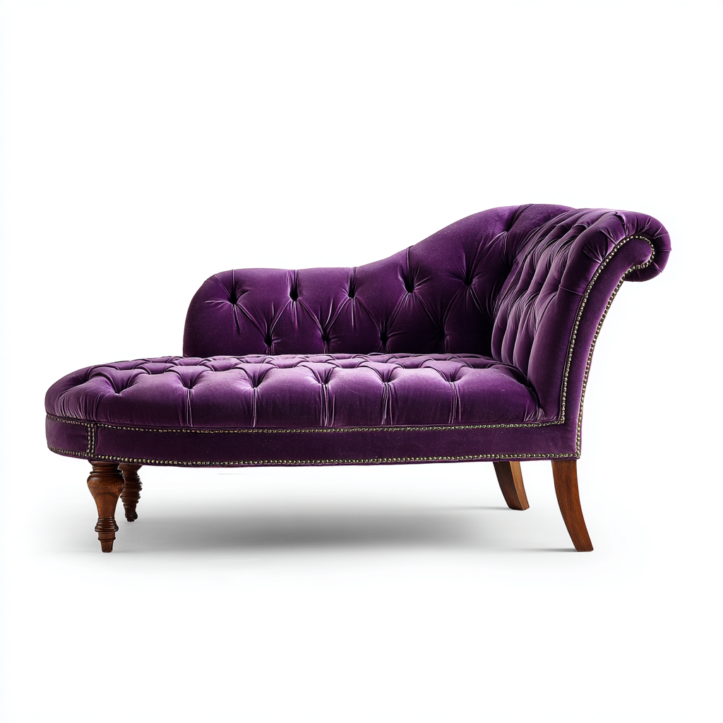 Chaise longue chaise longue tapizada terciopelo 165x70x85 cm - Morado - Diseño elegante-Havengethut