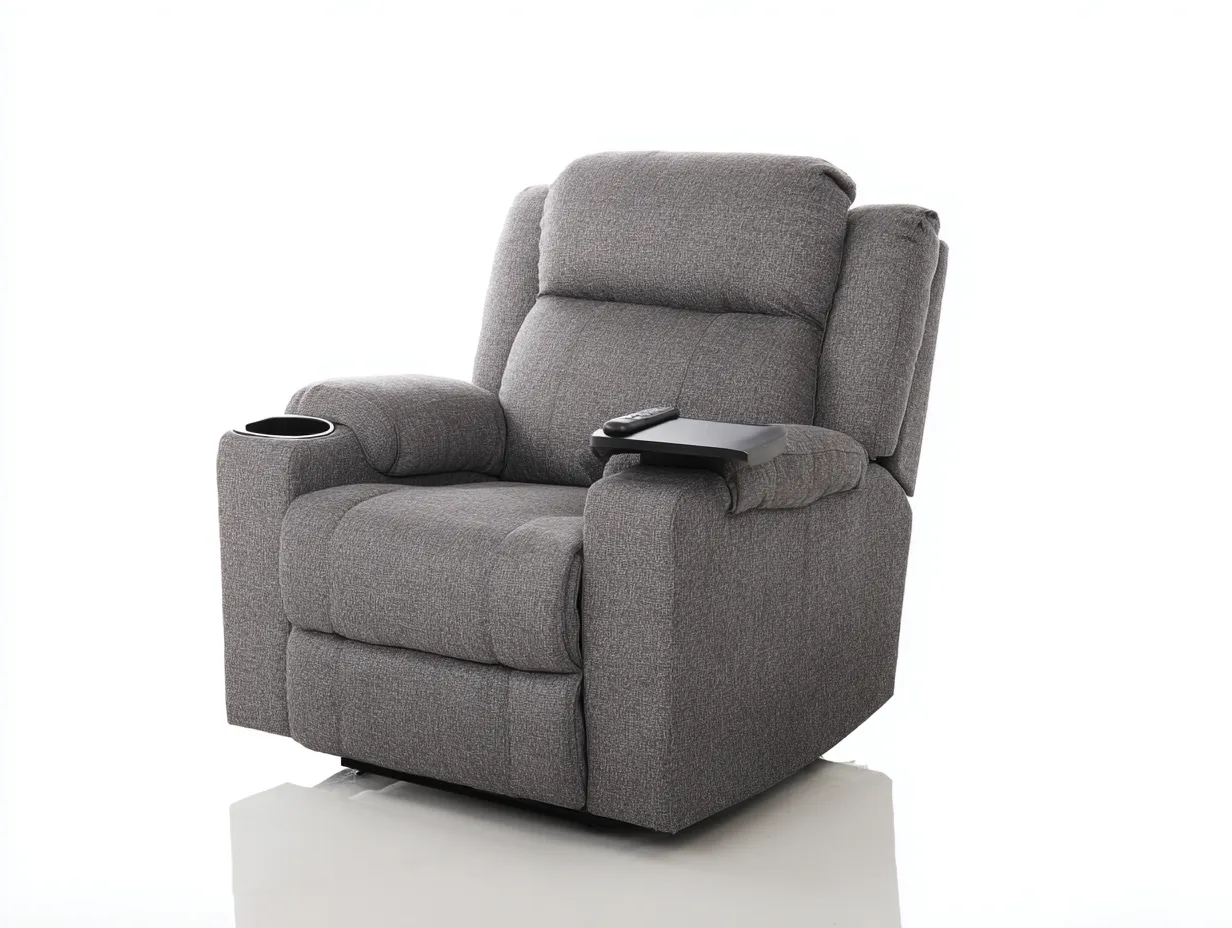 Liegesessel - Stoff-Metall - 108x88x104 cm - Grau - Modern-Loftmyshop