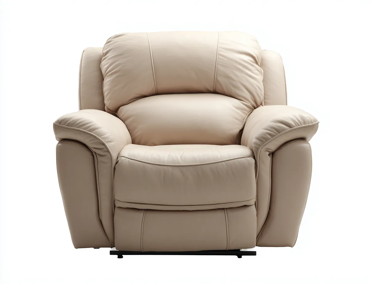 Liegesessel - Leder - 101x94x103 cm - Beige - Modern-Loftmyshop