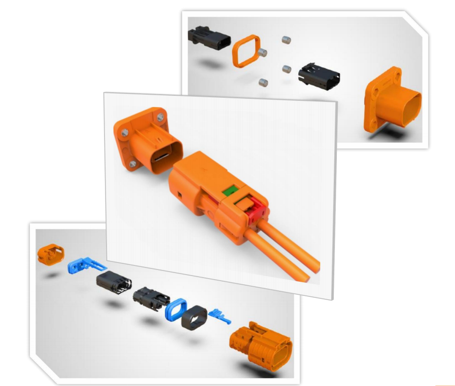 High voltage connector case