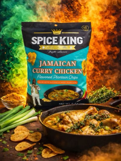 洋楽 LP Chicken Curry Jamaican Curry Chicken Plantain Chips – Spice King Gourmet