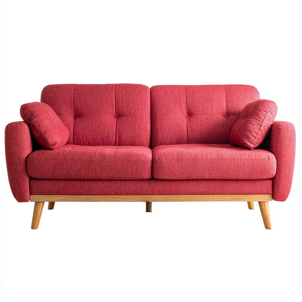 Sofás 2 plazas sofá 2 plazas tapizado tejido 170x85x90 cm - Rojo - Diseño moderno-Homigoly