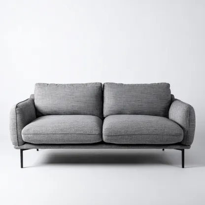 Sofás 2 plazas tapizados en tela 180x90x85 cm - Gris - Diseño moderno para salón-Homigoly