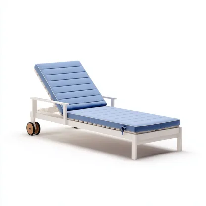 Tumbona de jardín ajustable 200x65x85 cm - azul - diseño funcional para exterior-Luxegetbase