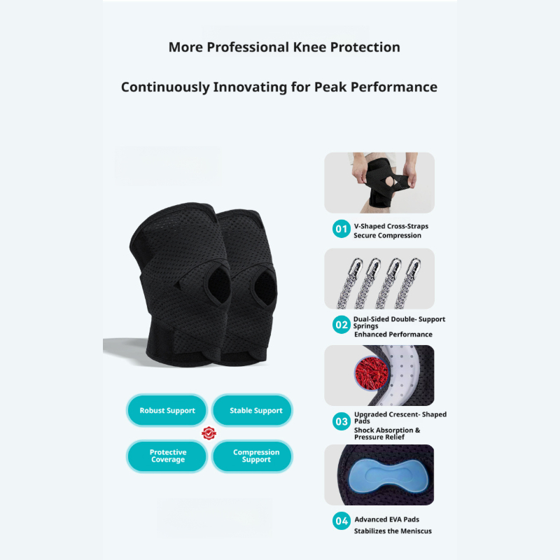 Cross-Strap Compression Knee Brace Meniscus Protection Support