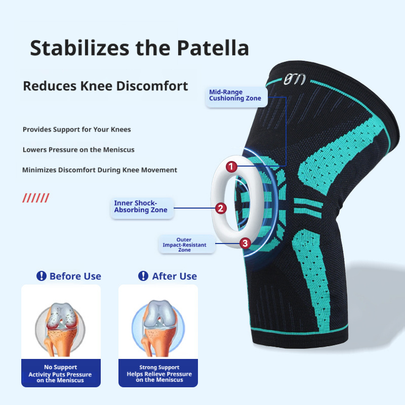 Compression Sports Knee Brace Basketball Hiking Fitness Support